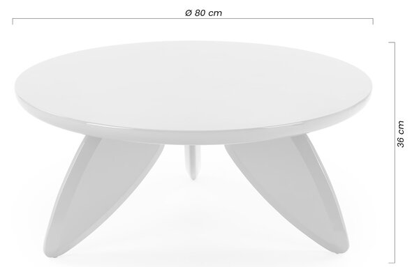 Kulaty konferenční stolek Lumis 80 cm - zelený