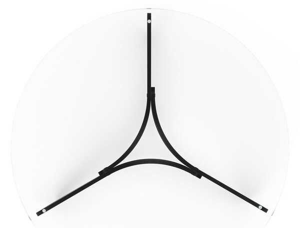 Černý kulatý konferenční stolek se skleněnou deskou 87x87 cm Madera – Umbra
