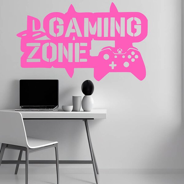 Živá Zeď Samolepka Gaming zone Barva: černá