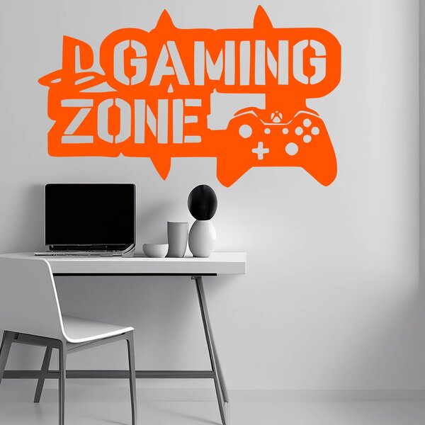 Živá Zeď Samolepka Gaming zone Barva: černá