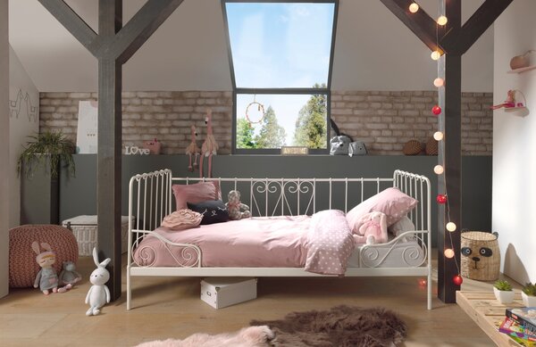 -25 % Dny MOMENTI– Bílá kovová postel Vipack Alice Captain 90 x 200 cm