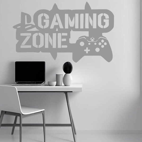 Živá Zeď Samolepka Gaming zone Barva: černá
