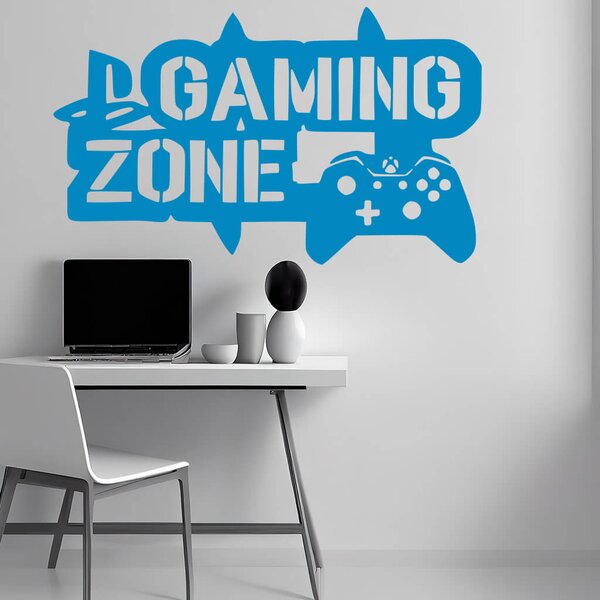 Živá Zeď Samolepka Gaming zone Barva: černá