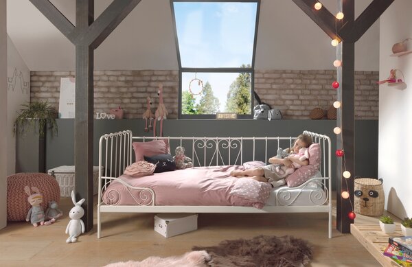 -25 % Dny MOMENTI– Bílá kovová postel Vipack Alice Captain 90 x 200 cm