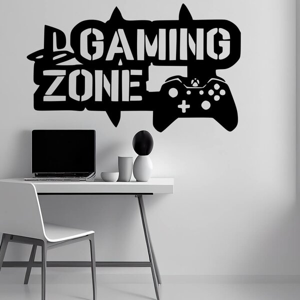 Živá Zeď Samolepka Gaming zone Barva: černá
