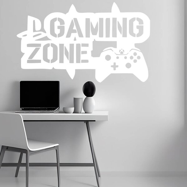 Živá Zeď Samolepka Gaming zone Barva: černá