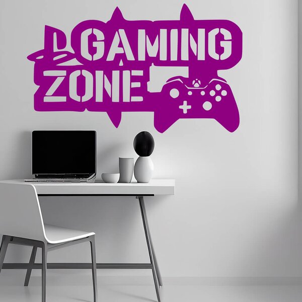 Živá Zeď Samolepka Gaming zone Barva: černá