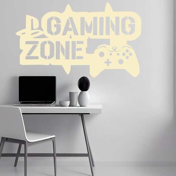Živá Zeď Samolepka Gaming zone Barva: černá