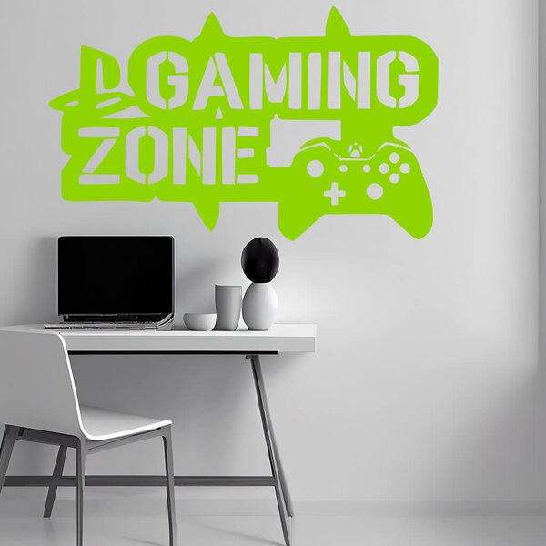 Živá Zeď Samolepka Gaming zone Barva: černá