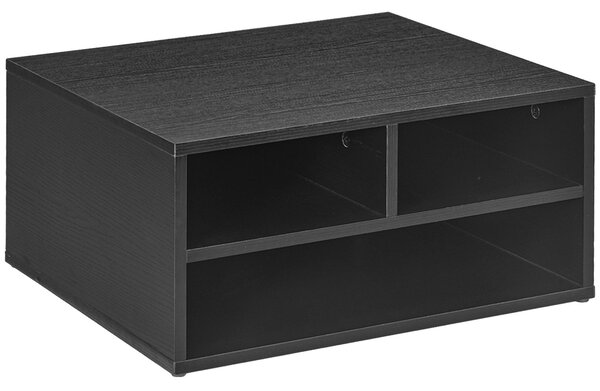 Mobilní stojan na tiskárnu HOMCOM s 3 otevřenými přihrádkami, stojan na tiskárnu pro kancelář a kompaktní studijní dokumenty ve 2 úrovních, 47x40x22.5