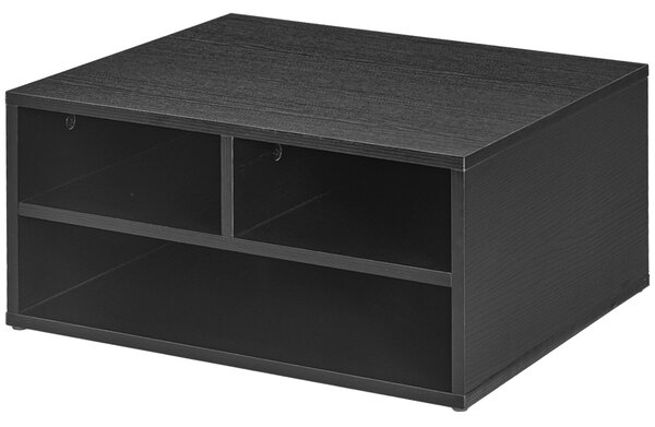Mobilní stojan na tiskárnu HOMCOM s 3 otevřenými přihrádkami, stojan na tiskárnu pro kancelář a kompaktní studijní dokumenty ve 2 úrovních, 47x40x22.5