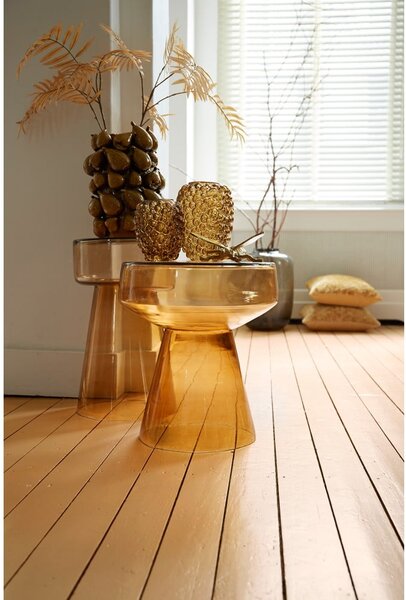 Skleněný kulatý odkládací stolek ø 30 cm Dakwa – Light & Living