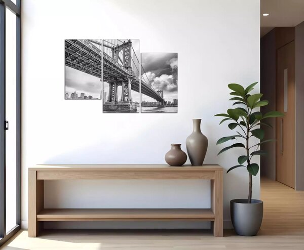 Obraz na stěnu Černobílý obraz Most Brooklyn
