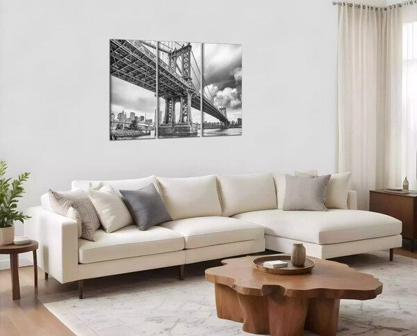 Obraz na stěnu Černobílý obraz Most Brooklyn