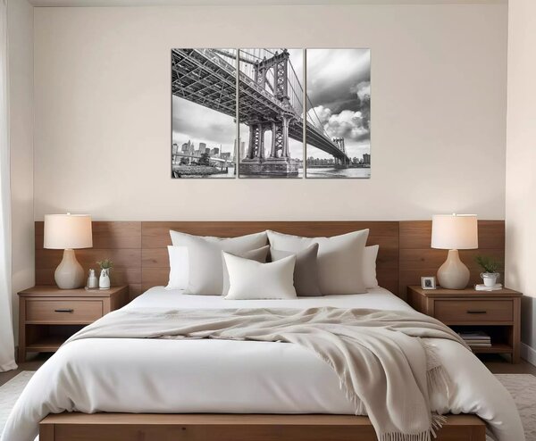 Obraz na stěnu Černobílý obraz Most Brooklyn