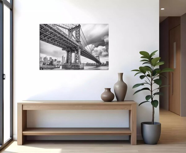 Obraz na stěnu Černobílý obraz Most Brooklyn