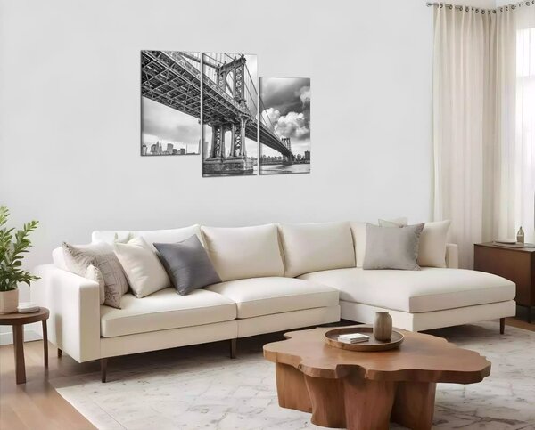 Obraz na stěnu Černobílý obraz Most Brooklyn