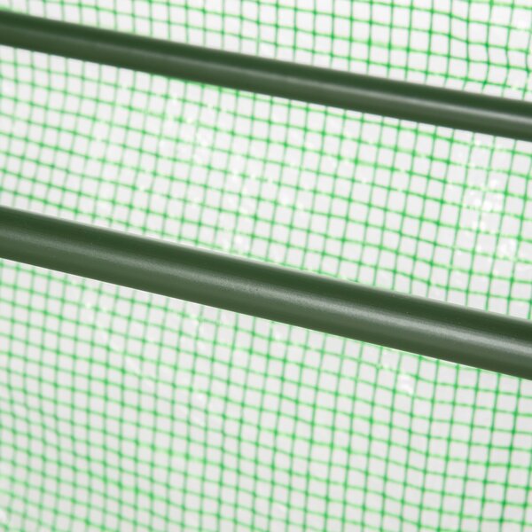 Outsunny Mini Skleník na Balkon s 4 Policemi, Mini Skleník, Zeleninový Skleník, Růstový Dům, Studený Rám, Kov, Zelený, 80 x 49 x 160 cm | Aosom