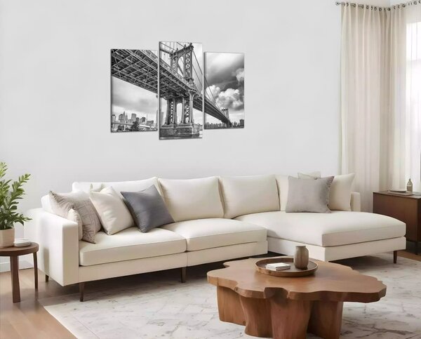 Obraz na stěnu Černobílý obraz Most Brooklyn