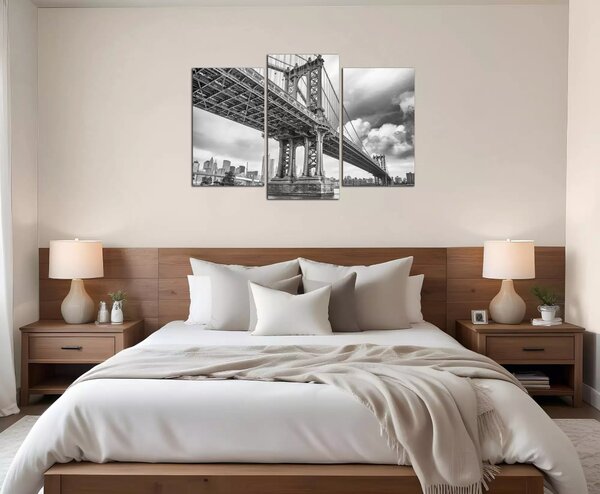 Obraz na stěnu Černobílý obraz Most Brooklyn
