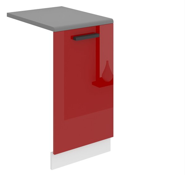 Panel na myčku Belini Premium Full Version zakrytý 45 cm červený lesk s pracovní deskou