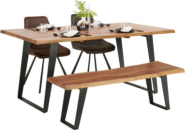JÍDELNÍ STŮL, akácie, černá, barvy akácie, 175/90/76 cm Ambia Home - Jídelní stoly