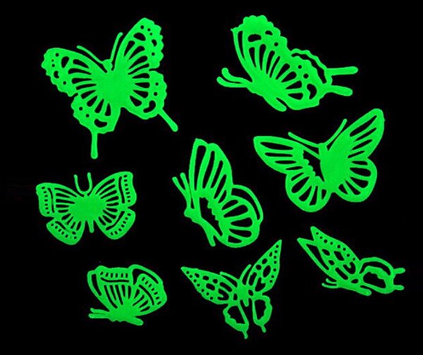 Svítící motýlci 6,5 x 6,5 cm