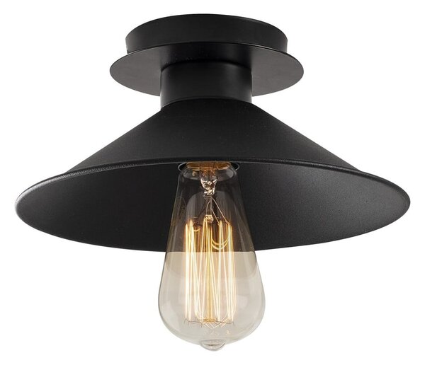 Černé stropní svítidlo s kovovým stínidlem ø 24 cm Berceste – Opviq lights