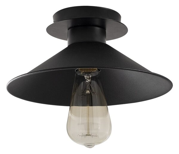 Černé stropní svítidlo s kovovým stínidlem ø 24 cm Berceste – Opviq lights