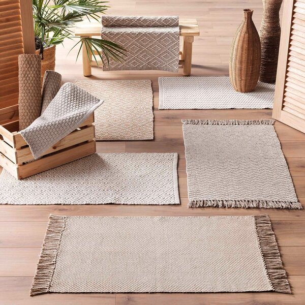 Béžový pratelný koberec 50x80 cm Lazaro – douceur d'intérieur