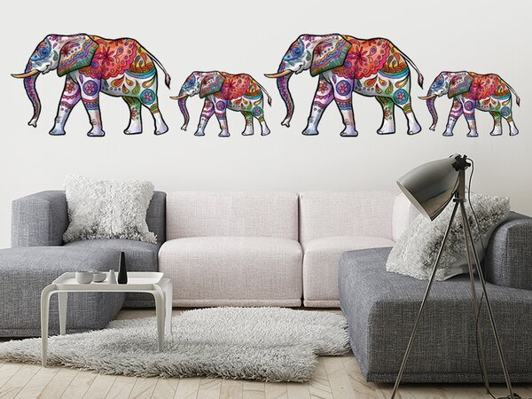 Květinoví sloni arch 100 x 64 cm
