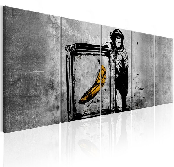 Obraz - Banksy: Opice s rámem 200x80