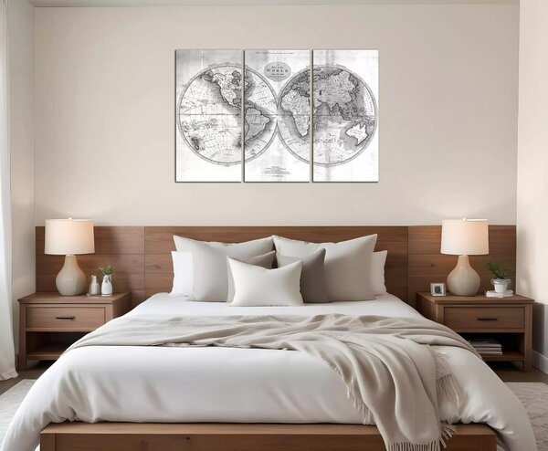 Obraz na plátně Stará mapa světa