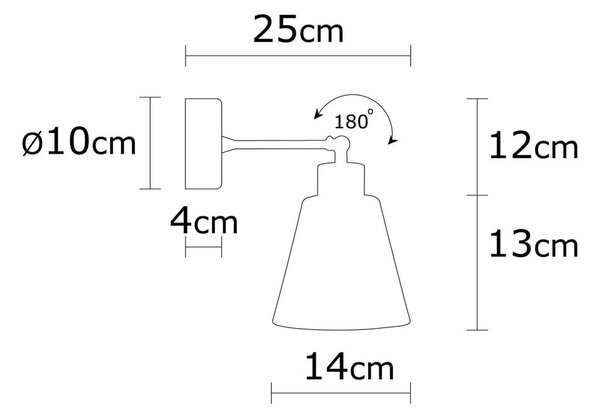 Nástěnné svítidlo v měděné barvě/v přírodní barvě ø 14 cm Manavgat – Opviq lights