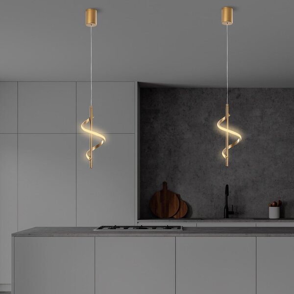 LED závěsné svítidlo ve zlaté barvě ø 16 cm Likma – Opviq lights