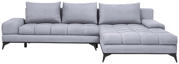 ROHOVÁ SEDAČKA, textil, světle šedá Carryhome - Sedací soupravy