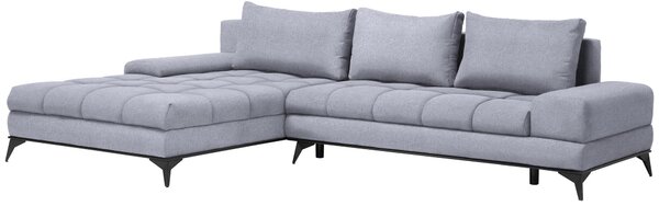 ROHOVÁ SEDAČKA, textil, světle šedá Carryhome - Sedací soupravy