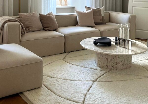 Linie Design Koberec Lineal Sweep White, přírodně bílý Rozměr: 140x200 cm