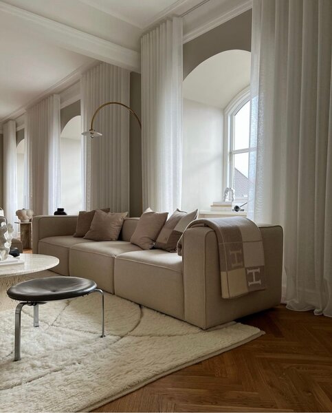 Linie Design Koberec Lineal Sweep White, přírodně bílý Rozměr: 140x200 cm