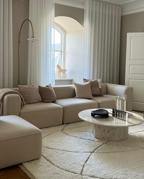 Linie Design Koberec Lineal Sweep White, přírodně bílý Rozměr: 140x200 cm