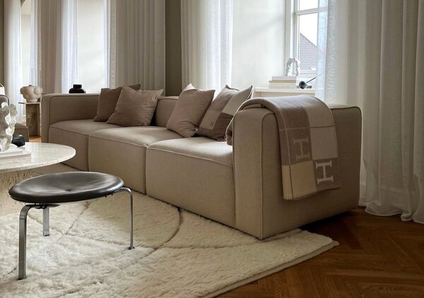Linie Design Koberec Lineal Sweep White, přírodně bílý Rozměr: 140x200 cm
