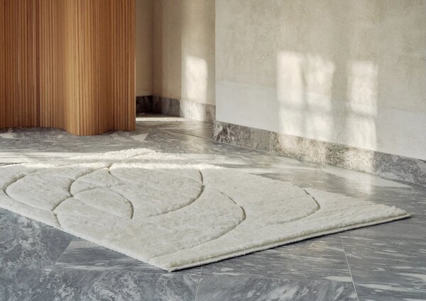 Linie Design Koberec Lineal Sweep White, přírodně bílý Rozměr: 140x200 cm