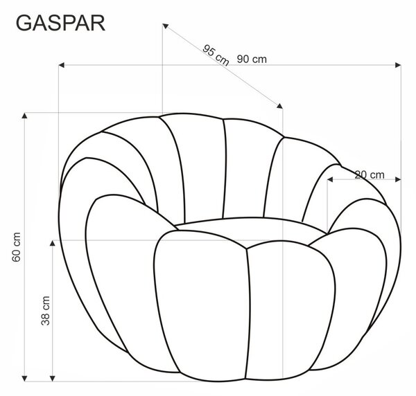 Halmar Odpočinkové křeslo GASPAR krémové