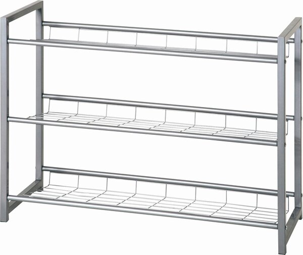 REGÁL NA BOTY, barvy hliníku, 80/60/30 cm Carryhome - Regály na boty