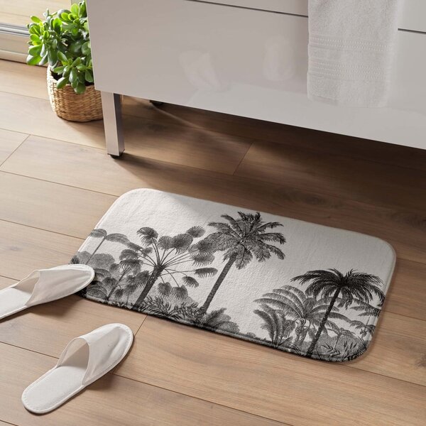 Černo-béžová koupelnová předložka 45x75 cm Cocoty – douceur d'intérieur
