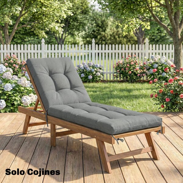 Outsunny polštář na lavici — polštář na lavici a lehátko se zavazovacími pásky, ochrana UV50+, výplň s pomalým návratem, 198×65×13 cm, světle šedý | A