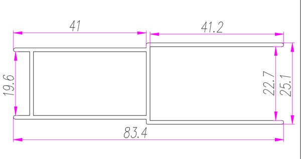BPS-koupelny Prodlužovací profil HYD-PP03 chrom