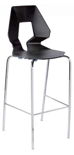 GABER - Barová židle PRODIGE - nízká, černá/chrom