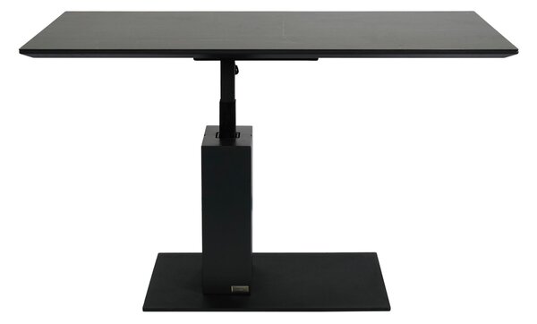 KONFERENČNÍ STOLEK, antracitová, černá, kov, keramika, kompozitní dřevo, 110/59/47-66 cm Dieter Knoll - Konferenční stolky
