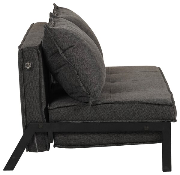 ROZKLÁDACÍ POHOVKA, textil, tmavě šedá Livetastic - Rozkládací pohovky, Online Only